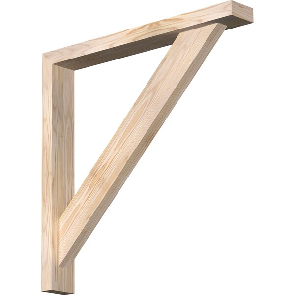 Ekena Millwork Traditional Craftsman Smooth Bracket w/ Offset Brace, Douglas Fir, 3 1/2"W x 26"D x 26"H BKT0402X26X26TRA04SDF - main